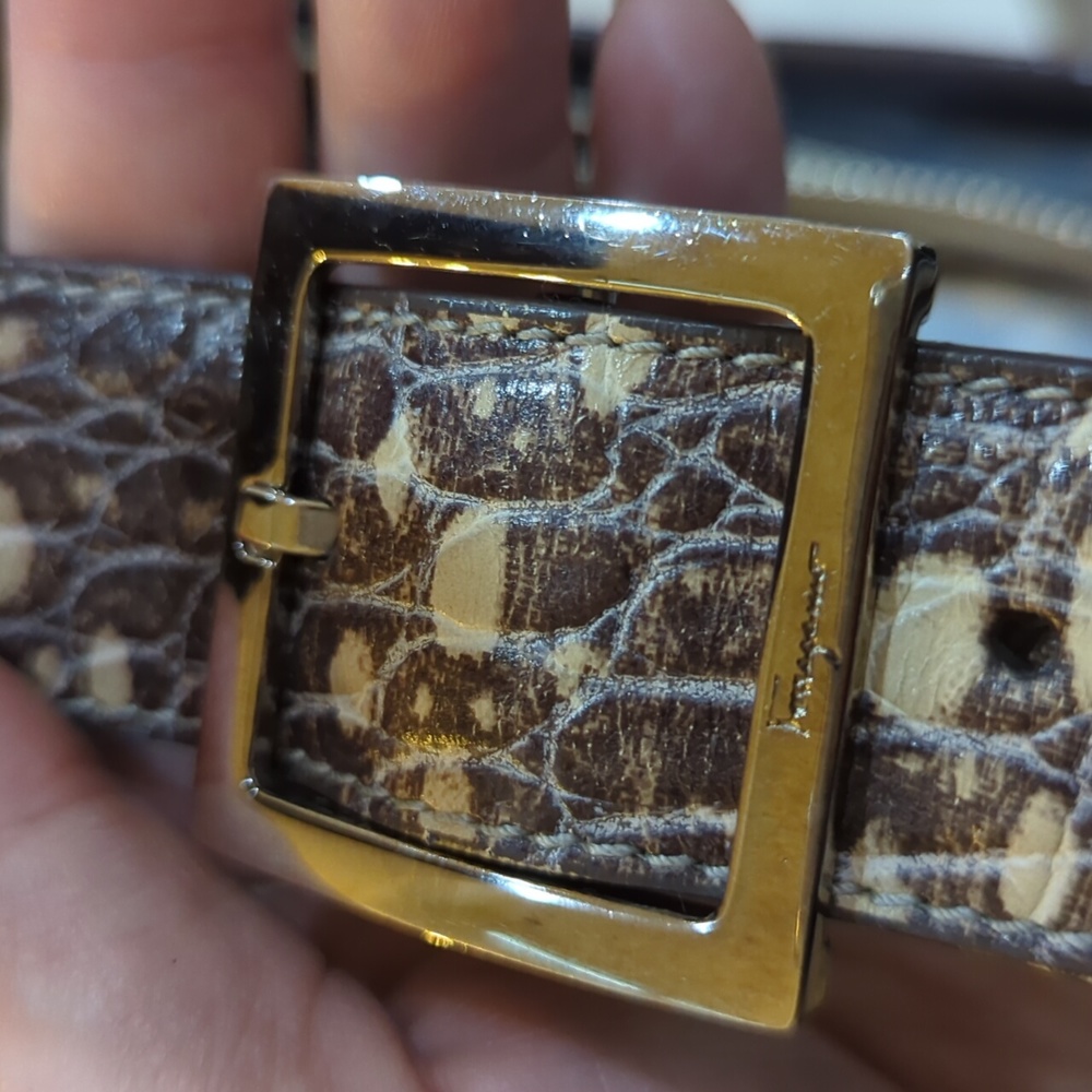 Authentic Salvatore Ferragamo Python Leather Smal… - image 5